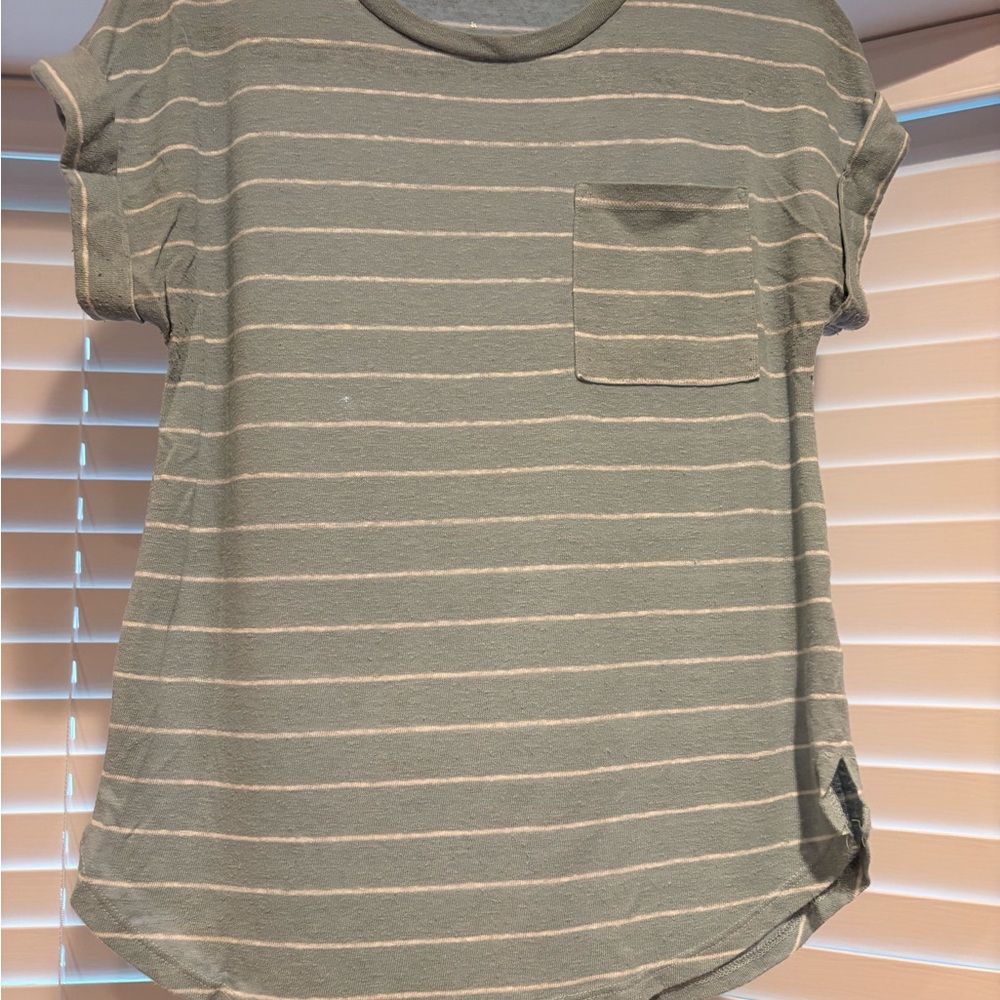 A New Day Blue and White Striped Tee